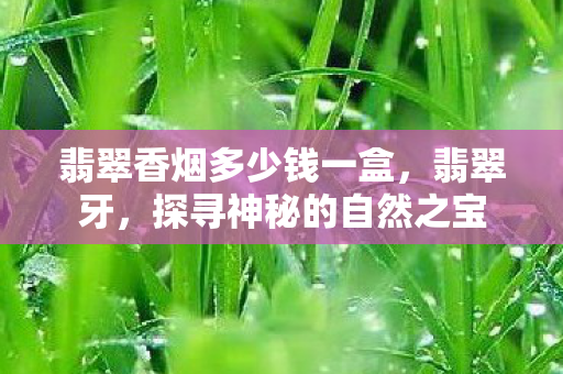 翡翠香烟多少钱一盒,翡翠牙,探寻神秘的自然之宝 翡翠香烟多少钱一盒,翡翠牙,探寻神秘的自然之宝