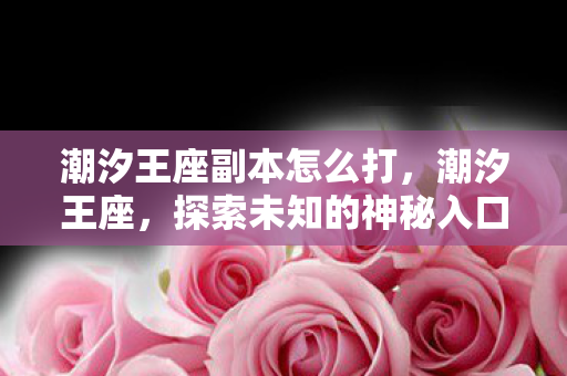 潮汐王座副本怎么打,潮汐王座,探索未知的神秘入口 潮汐王座副本怎么打,潮汐王座,探索未知的神秘入口