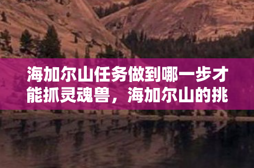 海加尔山任务做到哪一步才能抓灵魂兽,海加尔山的挑战,勇者之路的任务之旅 海加尔山任务做到哪一步才能抓灵魂兽,海加尔山的挑战,勇者之路的任务之旅