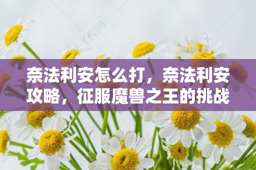 奈法利安怎么打,奈法利安攻略,征服魔兽之王的挑战 奈法利安怎么打,奈法利安攻略,征服魔兽之王的挑战