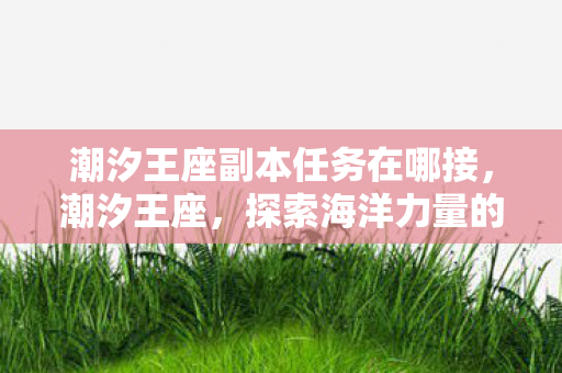 潮汐王座副本任务在哪接,潮汐王座,探索海洋力量的神秘领域 潮汐王座副本任务在哪接,潮汐王座,探索海洋力量的神秘领域