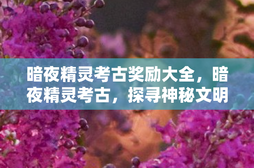 暗夜精灵考古奖励大全,暗夜精灵考古,探寻神秘文明的千年之谜 暗夜精灵考古奖励大全,暗夜精灵考古,探寻神秘文明的千年之谜