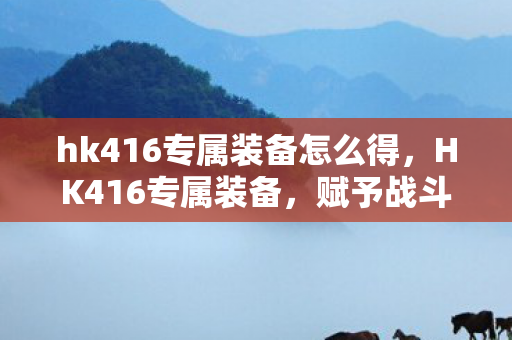 hk416专属装备怎么得，HK416专属装备，赋予战斗新生命