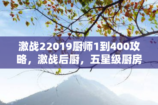 激战22019厨师1到400攻略,激战后厨,五星级厨房的烹饪传奇 激战22019厨师1到400攻略,激战后厨,五星级厨房的烹饪传奇