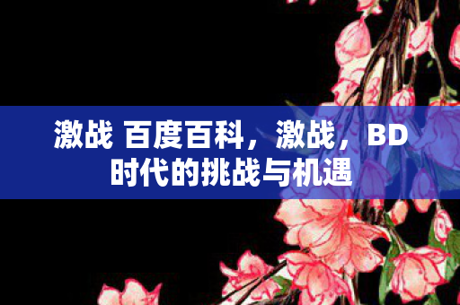 激战 百度百科，激战，BD时代的挑战与机遇