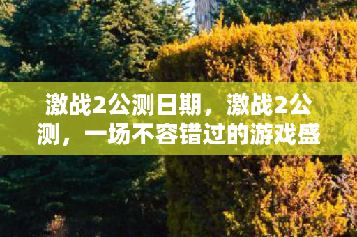 激战2公测日期,激战2公测,一场不容错过的游戏盛宴 激战2公测日期,激战2公测,一场不容错过的游戏盛宴