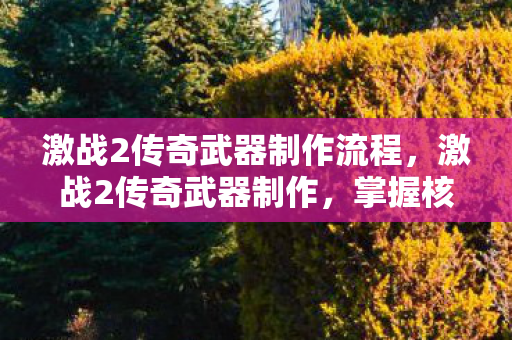 激战2传奇武器制作流程,激战2传奇武器制作,掌握核心技巧,轻松打造专属神器 激战2传奇武器制作流程,激战2传奇武器制作,掌握核心技巧,轻松打造专属神器