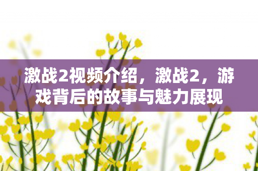 激战2视频介绍,激战2,游戏背后的故事与魅力展现 激战2视频介绍,激战2,游戏背后的故事与魅力展现