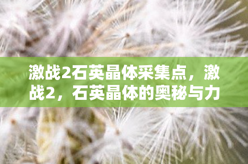 激战2石英晶体采集点,激战2,石英晶体的奥秘与力量 激战2石英晶体采集点,激战2,石英晶体的奥秘与力量