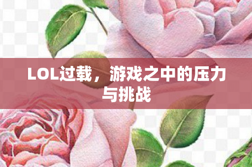 LOL过载,游戏之中的压力与挑战 LOL过载,游戏之中的压力与挑战