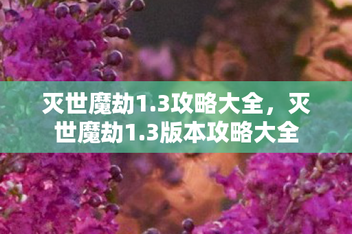 灭世魔劫1.3攻略大全,灭世魔劫1.3版本攻略大全 灭世魔劫1.3攻略大全,灭世魔劫1.3版本攻略大全