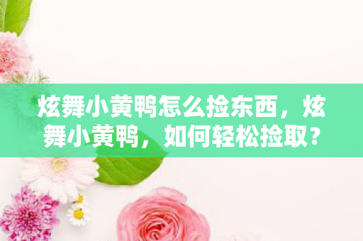 炫舞小黄鸭怎么捡东西,炫舞小黄鸭,如何轻松捡取? 炫舞小黄鸭怎么捡东西,炫舞小黄鸭,如何轻松捡取?