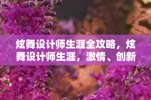 炫舞设计师生涯全攻略，炫舞设计师生涯，激情、创新与不断超越的旅程