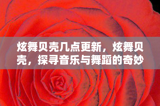 炫舞贝壳几点更新,炫舞贝壳,探寻音乐与舞蹈的奇妙融合 炫舞贝壳几点更新,炫舞贝壳,探寻音乐与舞蹈的奇妙融合