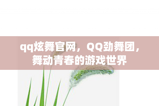 qq炫舞官网,QQ劲舞团,舞动青春的游戏世界 qq炫舞官网,QQ劲舞团,舞动青春的游戏世界