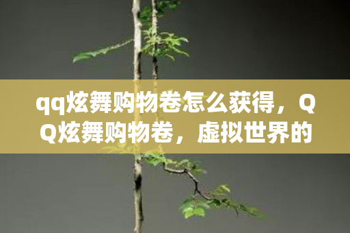 qq炫舞购物卷怎么获得,QQ炫舞购物卷,虚拟世界的购物狂欢 qq炫舞购物卷怎么获得,QQ炫舞购物卷,虚拟世界的购物狂欢
