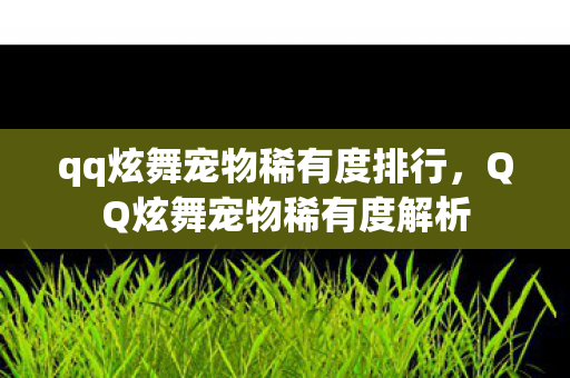 qq炫舞宠物稀有度排行,QQ炫舞宠物稀有度解析 qq炫舞宠物稀有度排行,QQ炫舞宠物稀有度解析