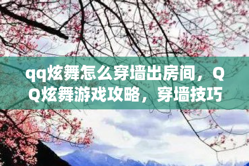 qq炫舞怎么穿墙出房间,QQ炫舞游戏攻略,穿墙技巧大揭秘 qq炫舞怎么穿墙出房间,QQ炫舞游戏攻略,穿墙技巧大揭秘