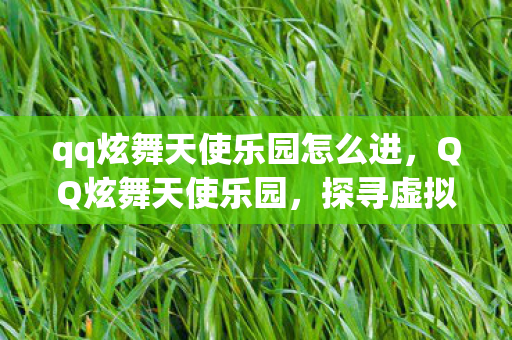 qq炫舞天使乐园怎么进,QQ炫舞天使乐园,探寻虚拟舞步中的梦幻世界 qq炫舞天使乐园怎么进,QQ炫舞天使乐园,探寻虚拟舞步中的梦幻世界