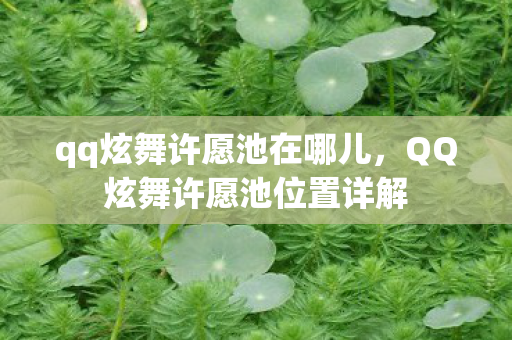 qq炫舞许愿池在哪儿,QQ炫舞许愿池位置详解 qq炫舞许愿池在哪儿,QQ炫舞许愿池位置详解