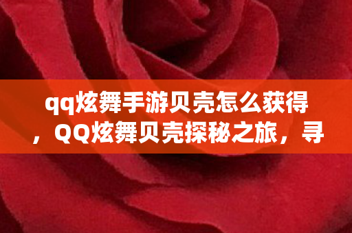 qq炫舞手游贝壳怎么获得,QQ炫舞贝壳探秘之旅,寻找炫舞世界的宝藏之地 qq炫舞手游贝壳怎么获得,QQ炫舞贝壳探秘之旅,寻找炫舞世界的宝藏之地