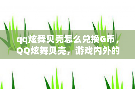 qq炫舞贝壳怎么兑换G币,QQ炫舞贝壳,游戏内外的独特魅力 qq炫舞贝壳怎么兑换G币,QQ炫舞贝壳,游戏内外的独特魅力