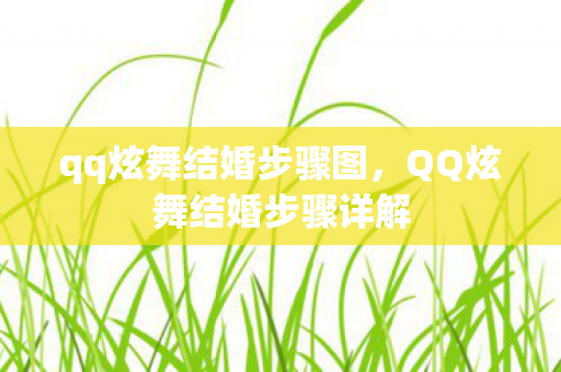 qq炫舞结婚步骤图,QQ炫舞结婚步骤详解 qq炫舞结婚步骤图,QQ炫舞结婚步骤详解
