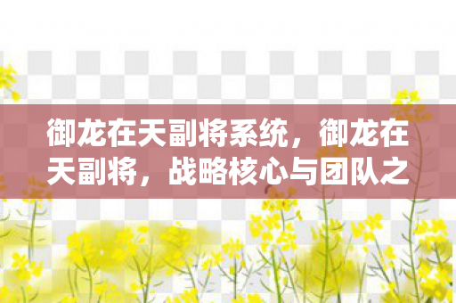 御龙在天副将系统,御龙在天副将,战略核心与团队之魂 御龙在天副将系统,御龙在天副将,战略核心与团队之魂