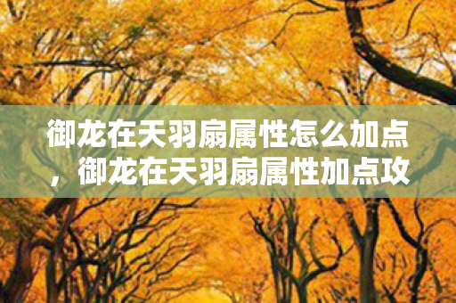 御龙在天羽扇属性怎么加点,御龙在天羽扇属性加点攻略 御龙在天羽扇属性怎么加点,御龙在天羽扇属性加点攻略