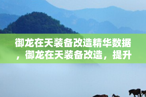 御龙在天装备改造精华数据,御龙在天装备改造,提升战力,称霸江湖! 御龙在天装备改造精华数据,御龙在天装备改造,提升战力,称霸江湖!