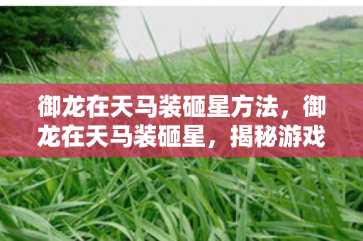 御龙在天马装砸星方法,御龙在天马装砸星,揭秘游戏中的神秘力量与策略 御龙在天马装砸星方法,御龙在天马装砸星,揭秘游戏中的神秘力量与策略