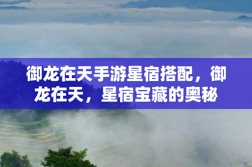 御龙在天手游星宿搭配,御龙在天,星宿宝藏的奥秘 御龙在天手游星宿搭配,御龙在天,星宿宝藏的奥秘