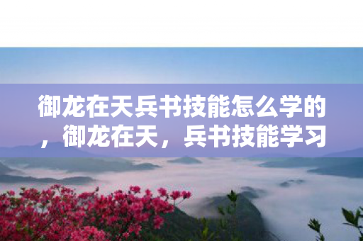 御龙在天兵书技能怎么学的,御龙在天,兵书技能学习攻略 御龙在天兵书技能怎么学的,御龙在天,兵书技能学习攻略