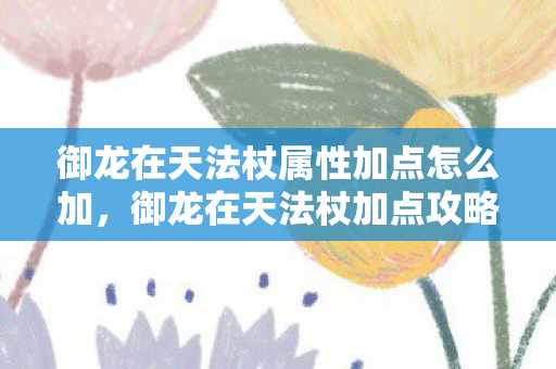 御龙在天法杖属性加点怎么加,御龙在天法杖加点攻略详解 御龙在天法杖属性加点怎么加,御龙在天法杖加点攻略详解