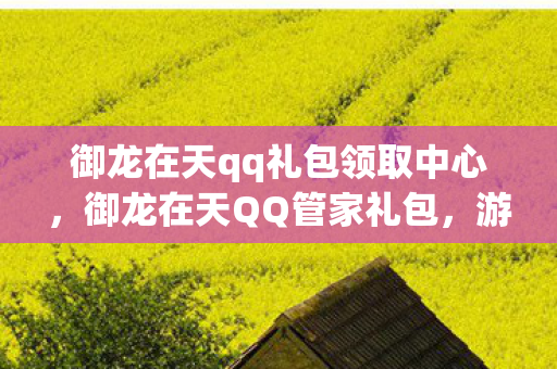 御龙在天qq礼包领取中心,御龙在天QQ管家礼包,游戏玩家的福音 御龙在天qq礼包领取中心,御龙在天QQ管家礼包,游戏玩家的福音