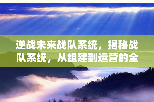 逆战未来战队系统,揭秘战队系统,从组建到运营的全攻略 逆战未来战队系统,揭秘战队系统,从组建到运营的全攻略