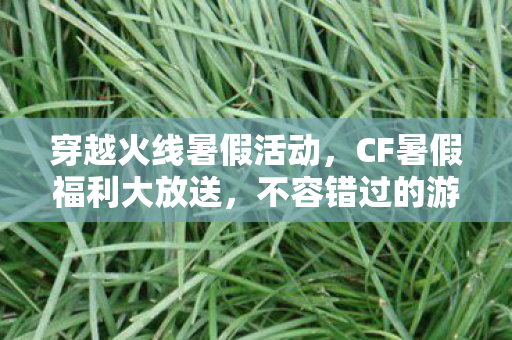 穿越火线暑假活动,CF暑假福利大放送,不容错过的游戏盛宴! 穿越火线暑假活动,CF暑假福利大放送,不容错过的游戏盛宴!