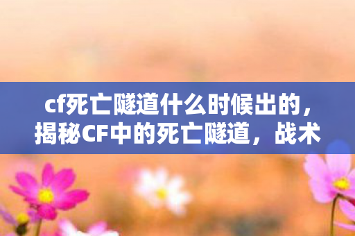 cf死亡隧道什么时候出的,揭秘CF中的死亡隧道,战术、技巧与心理战 cf死亡隧道什么时候出的,揭秘CF中的死亡隧道,战术、技巧与心理战