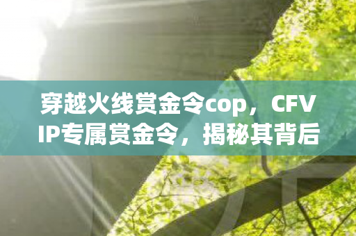穿越火线赏金令cop,CFVIP专属赏金令,揭秘其背后的秘密与魅力 穿越火线赏金令cop,CFVIP专属赏金令,揭秘其背后的秘密与魅力