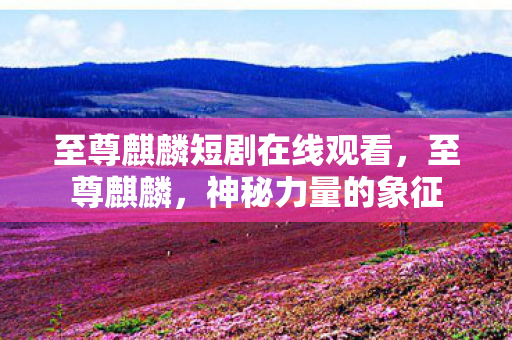 至尊麒麟短剧在线观看,至尊麒麟,神秘力量的象征 至尊麒麟短剧在线观看,至尊麒麟,神秘力量的象征