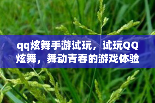 qq炫舞手游试玩,试玩QQ炫舞,舞动青春的游戏体验 qq炫舞手游试玩,试玩QQ炫舞,舞动青春的游戏体验