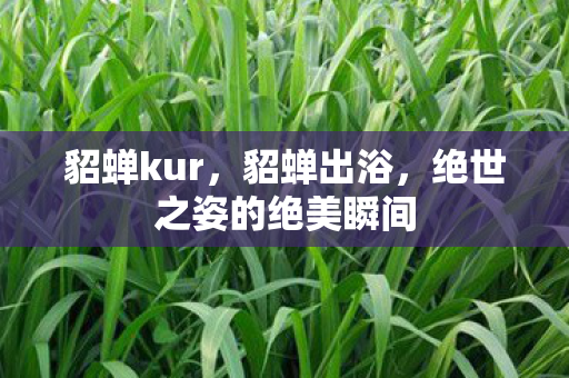 貂蝉kur,貂蝉出浴,绝世之姿的绝美瞬间 貂蝉kur,貂蝉出浴,绝世之姿的绝美瞬间