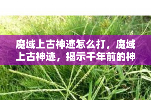 魔域上古神迹怎么打,魔域上古神迹,揭示千年前的神秘传说 魔域上古神迹怎么打,魔域上古神迹,揭示千年前的神秘传说
