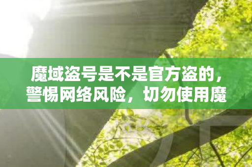 魔域盗号是不是官方盗的，警惕网络风险，切勿使用魔域盗号器