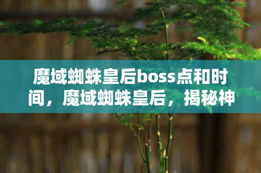 魔域蜘蛛皇后boss点和时间,魔域蜘蛛皇后,揭秘神秘面纱下的传奇女王 魔域蜘蛛皇后boss点和时间,魔域蜘蛛皇后,揭秘神秘面纱下的传奇女王