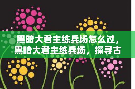 黑暗大君主练兵场怎么过,黑暗大君主练兵场,探寻古老传说中的神秘之地 黑暗大君主练兵场怎么过,黑暗大君主练兵场,探寻古老传说中的神秘之地