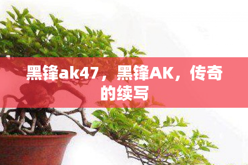 黑锋ak47，黑锋AK，传奇的续写