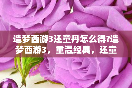 造梦西游3还童丹怎么得?造梦西游3,重温经典,还童之旅 造梦西游3还童丹怎么得?造梦西游3,重温经典,还童之旅