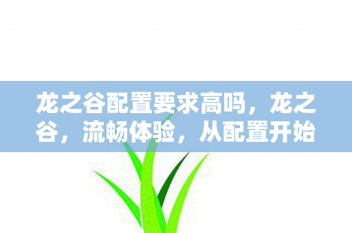 龙之谷配置要求高吗,龙之谷,流畅体验,从配置开始 龙之谷配置要求高吗,龙之谷,流畅体验,从配置开始
