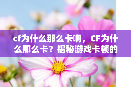 cf为什么那么卡啊,CF为什么那么卡?揭秘游戏卡顿的真相 cf为什么那么卡啊,CF为什么那么卡?揭秘游戏卡顿的真相